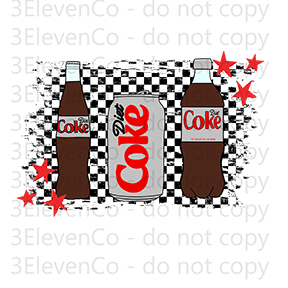 2024 diet cola vinyl sheet | semi-transparent decal | UV DTF