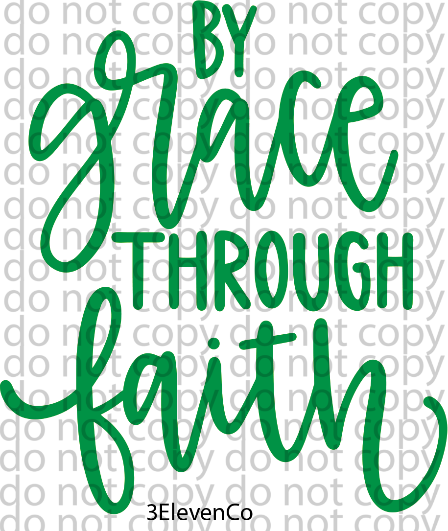 by grace through faith decal