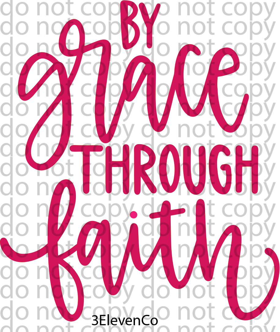 by grace through faith decal