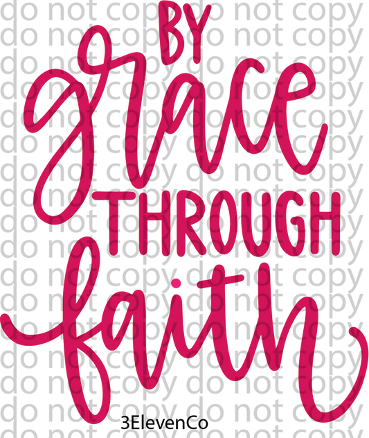 by grace through faith decal