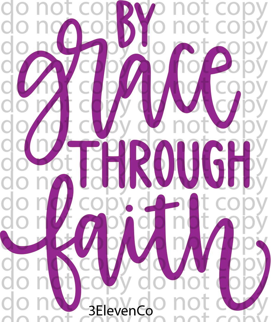 by grace through faith decal