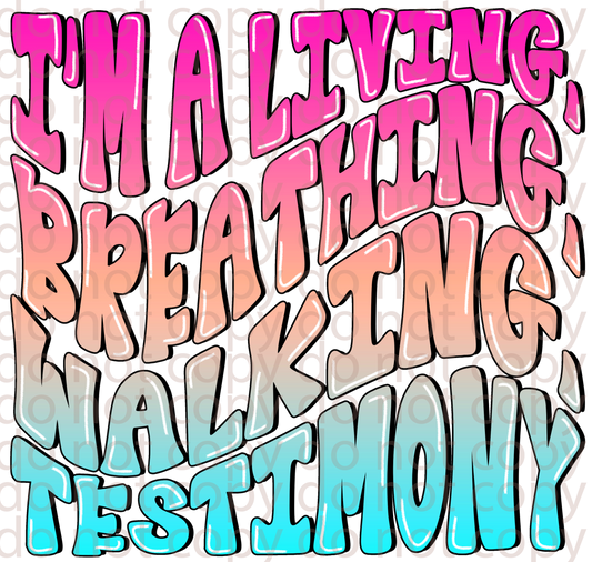 living testimony decal or sublimation print