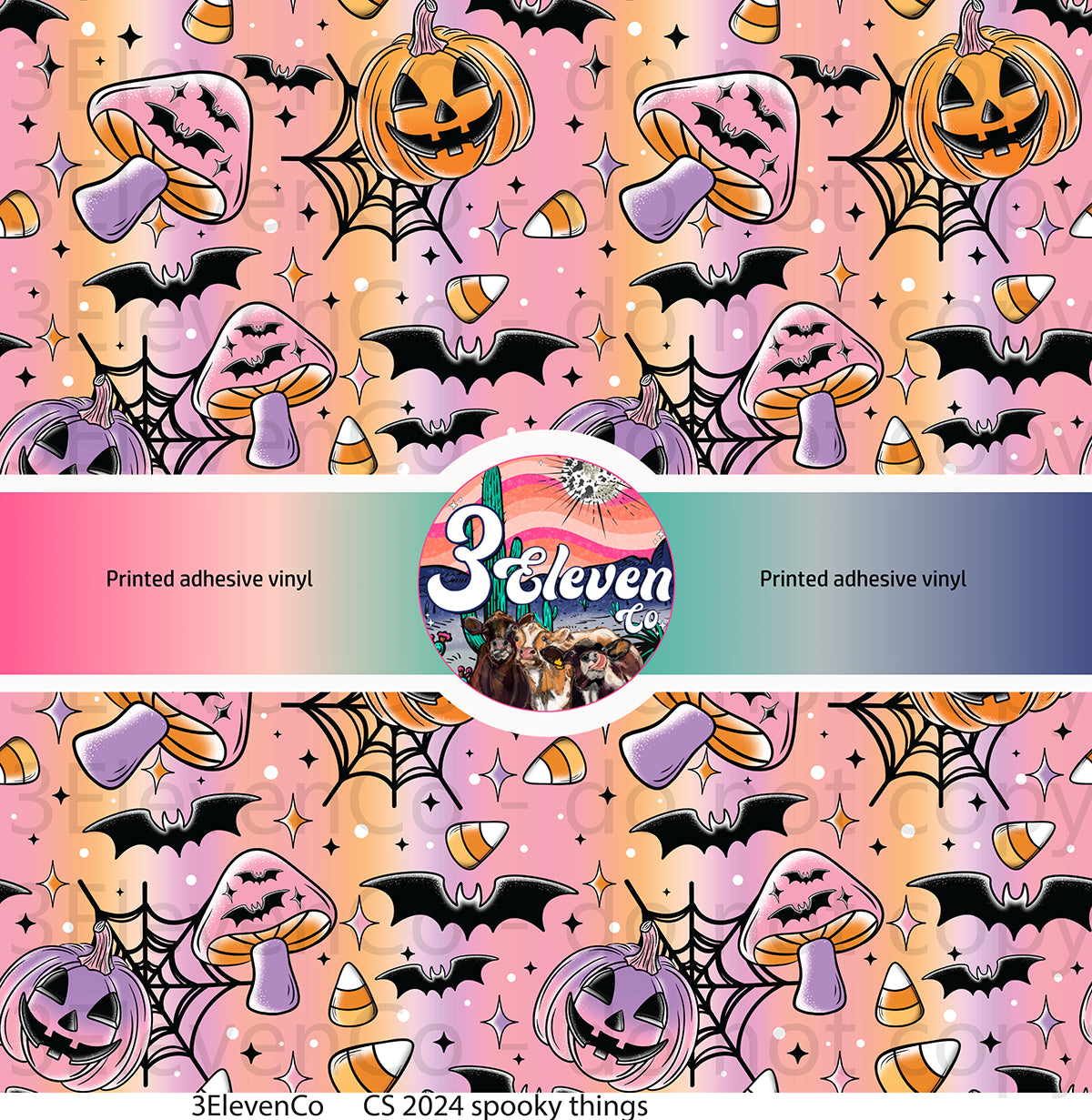 CS 2024 spooky things vinyl sheet | decal | vinyl wrap | UV wrap |