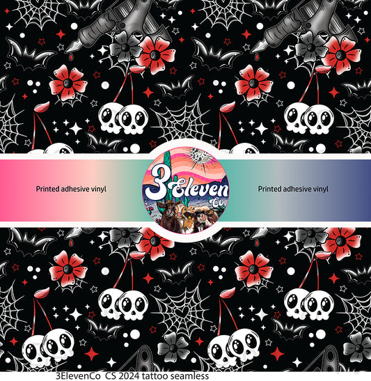 CS 2024 tattoo seamless vinyl sheet | decal | UV wrap| vinyl wrap | DTF print