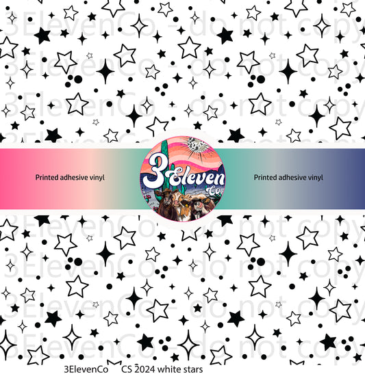 CS 2024 white stars vinyl sheet | vinyl wrap