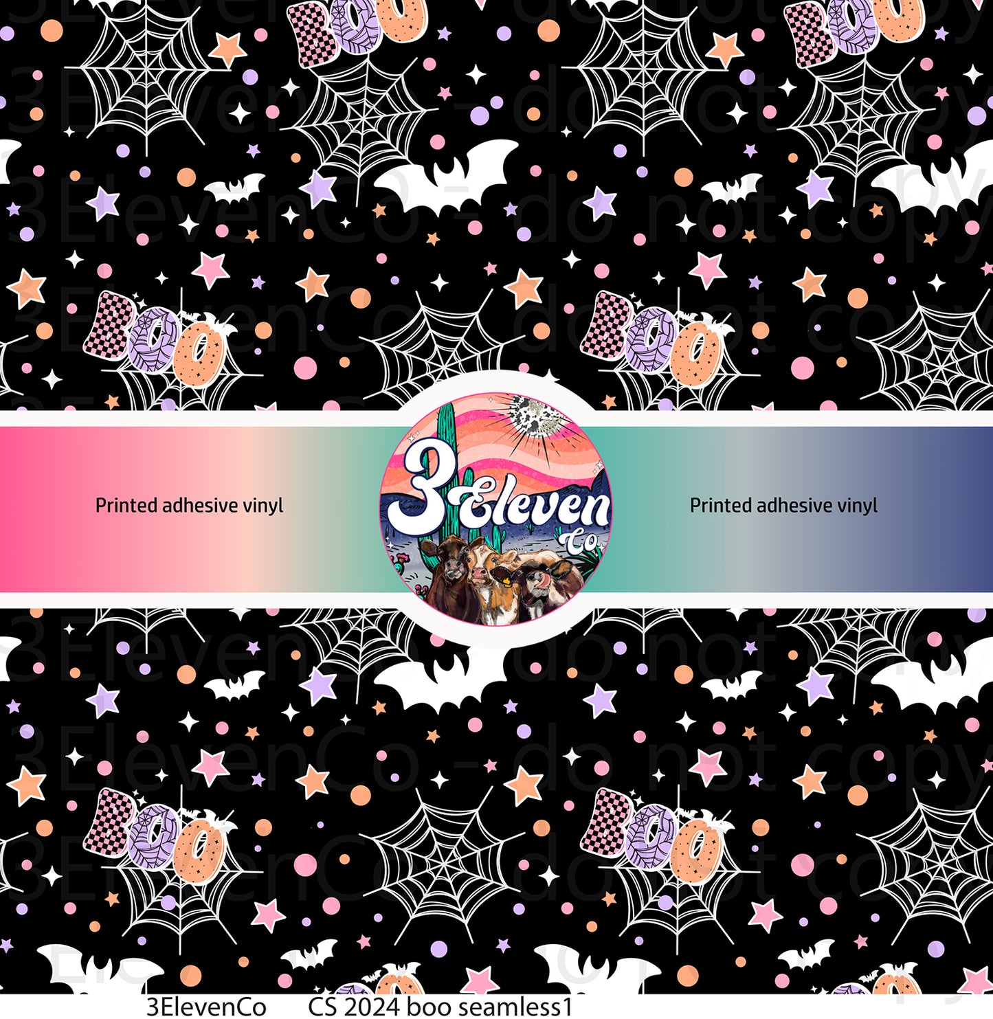 2024 CS boo seamless1 seamless vinyl sheet | decal | UV wrap | DTF print