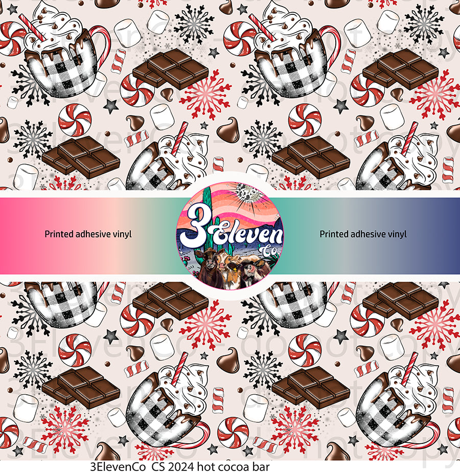 CS 2024 hot cocoa bar vinyl sheet | decal | UV wrap | vinyl wrap | DTF print