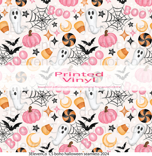 CS boho halloween seamless 2024 vinyl sheet | decal | UV DTF | DTF print