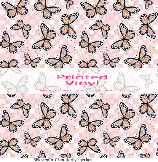 CS butterfly checker seamless vinyl sheet