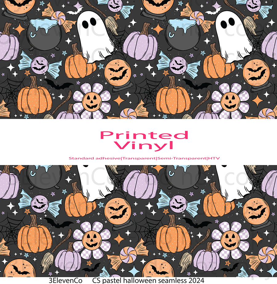 CS pastel halloween seamless 2024 vinyl sheet | decal | UV wrap | vinyl wrap | pen wrap