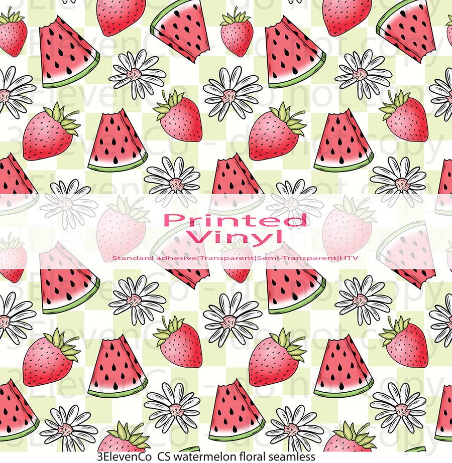 CS watermelon floral seamless vinyl sheet