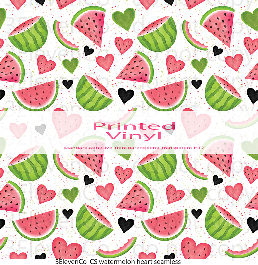 CS watermelon heart seamless vinyl sheet