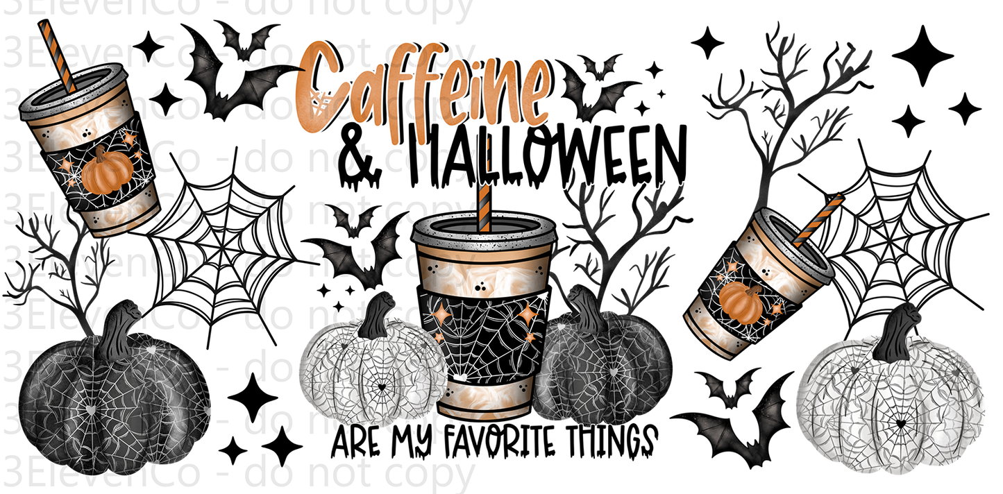 CS caffeine and halloween seamless 2024 vinyl sheet | decal | UV wrap | vinyl wrap