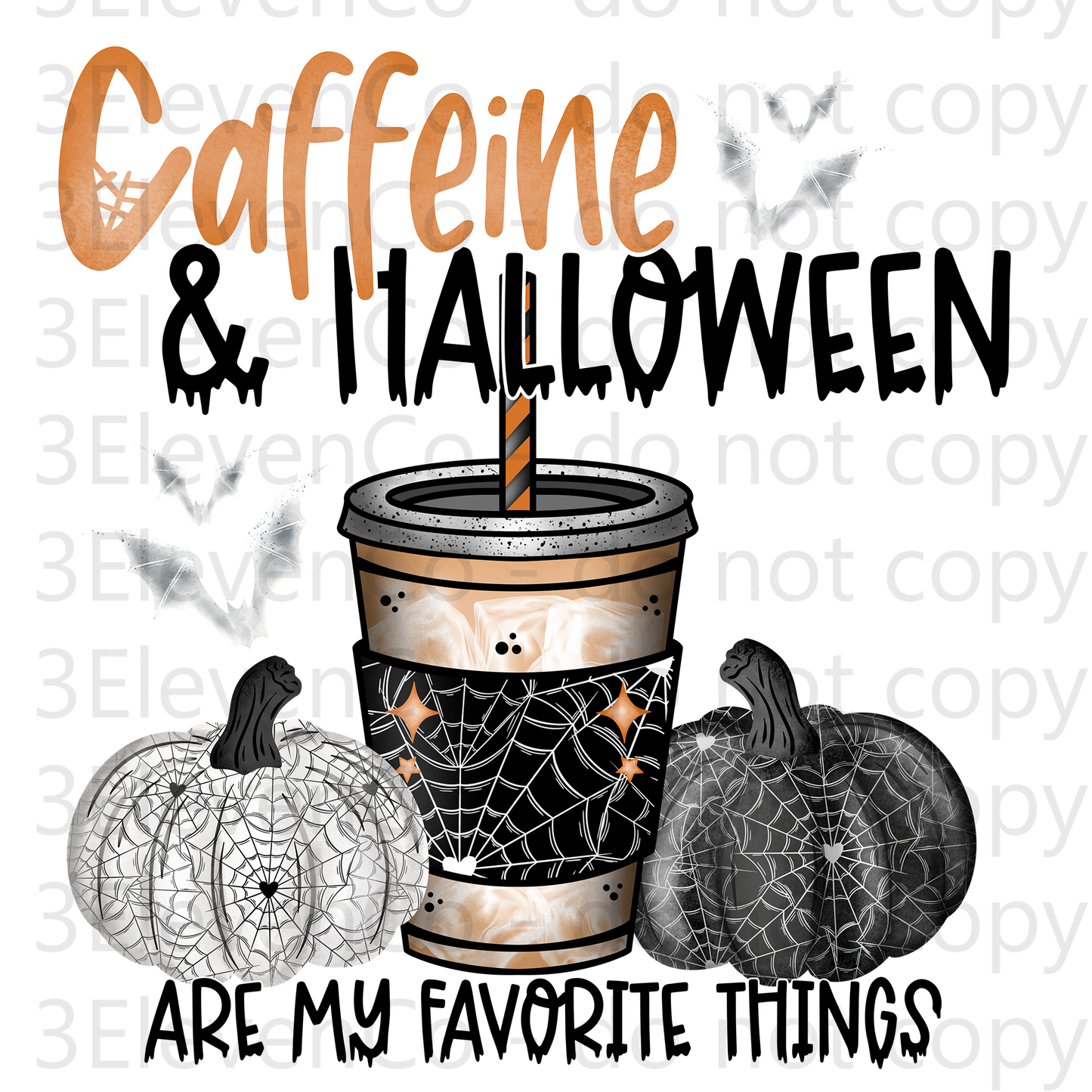 CS caffeine and halloween seamless 2024 vinyl sheet | decal | UV wrap | vinyl wrap