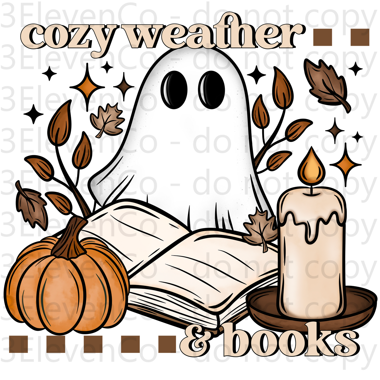 CS 2024 cozy weather & books seamless vinyl sheet | decal | vinyl wrap | UV wrap | DTF