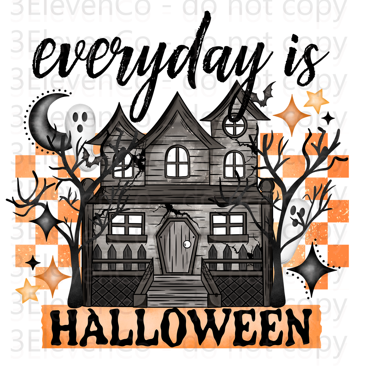 haunted house vinyl sheet | decal | UV wrap | vinyl wrap | DTF print