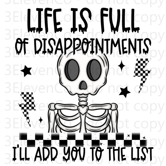 CS 2024 life is full of disappointment decal | UV DTF | DTF