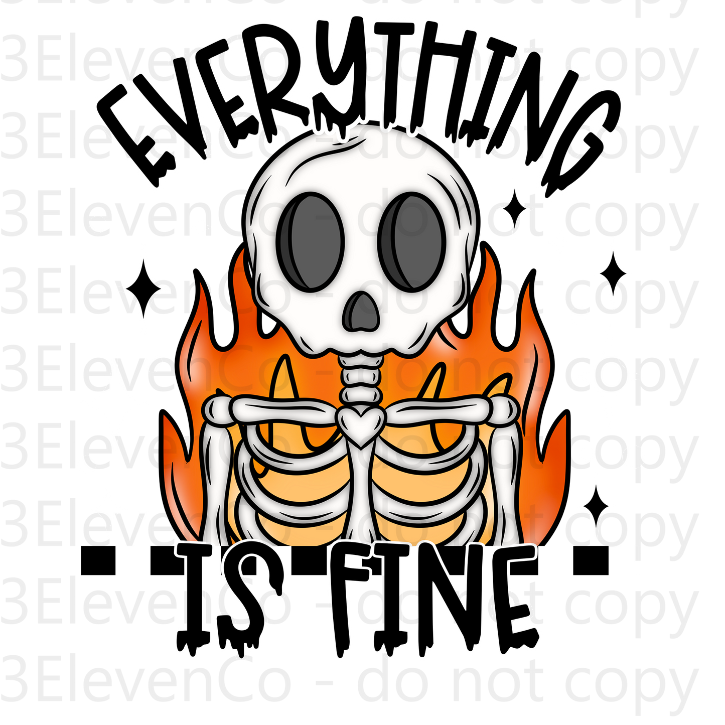 CS 2024 everything is fine decal | UV DTF | DTF