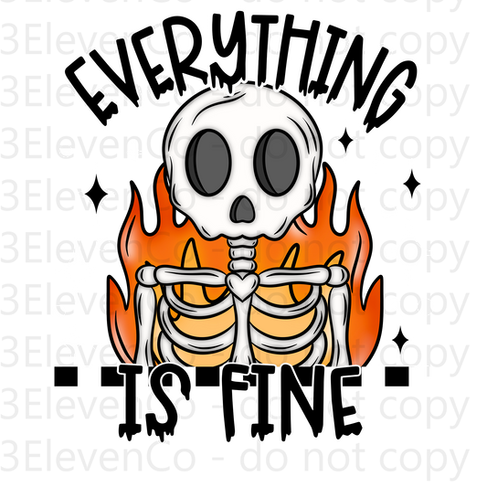 CS 2024 everything is fine decal | UV DTF | DTF