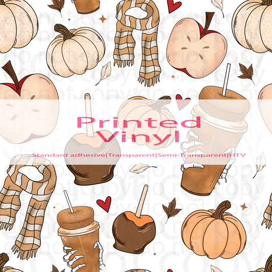 fall doodles vinyl sheet | decal | elements