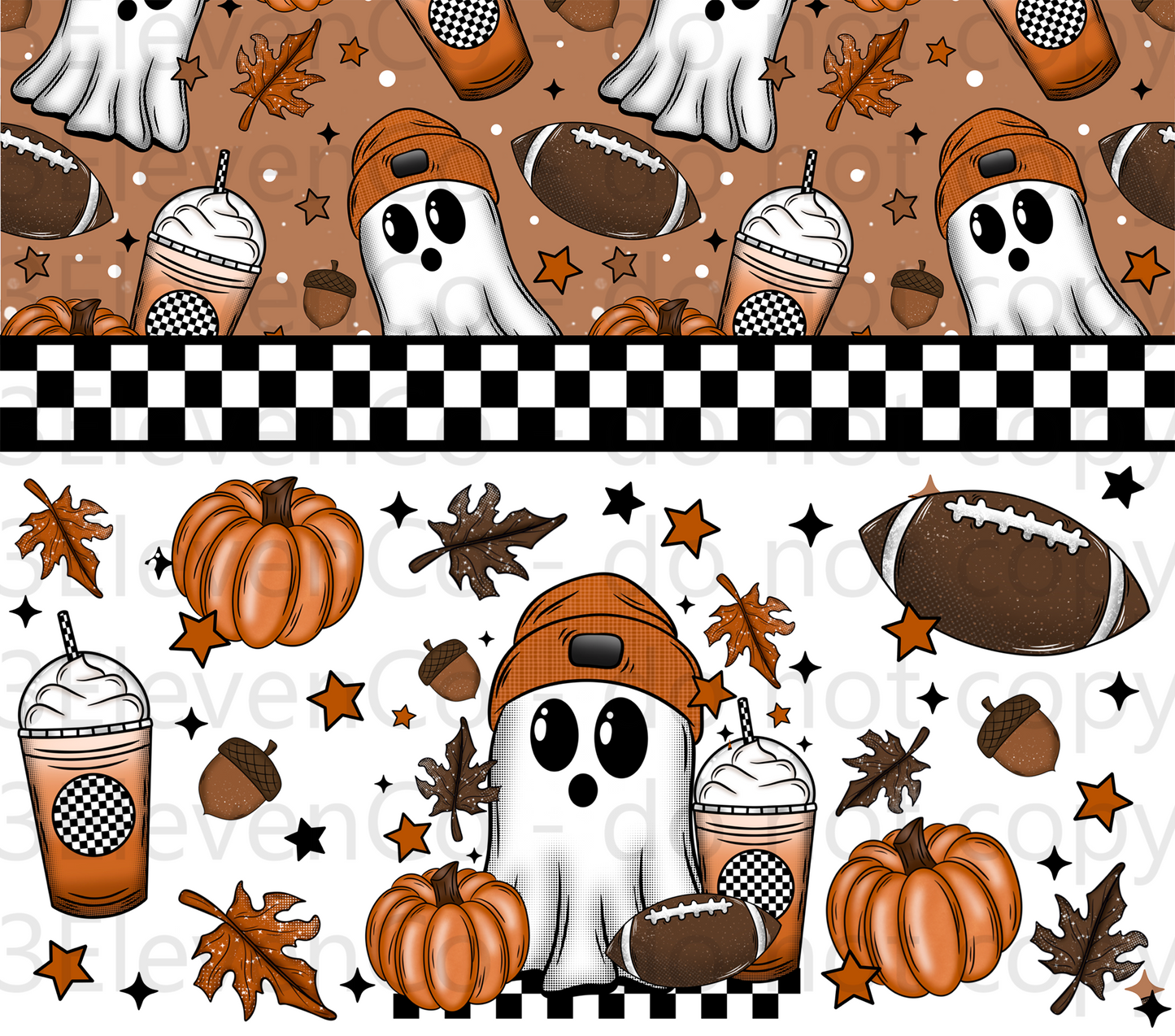 CS 2024 fall football ghost vinyl sheet | decal | UV wrap | vinyl wrap | DTF print