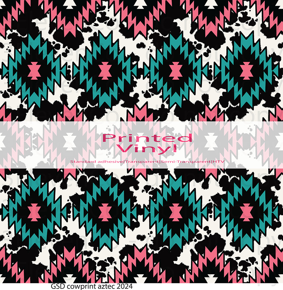 GSD cowprint aztec 2024 vinyl sheet