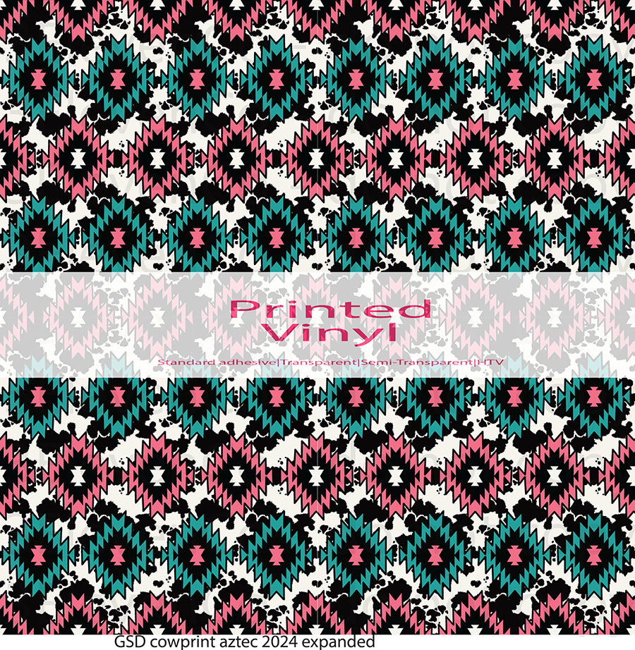 GSD cowprint aztec 2024 vinyl sheet