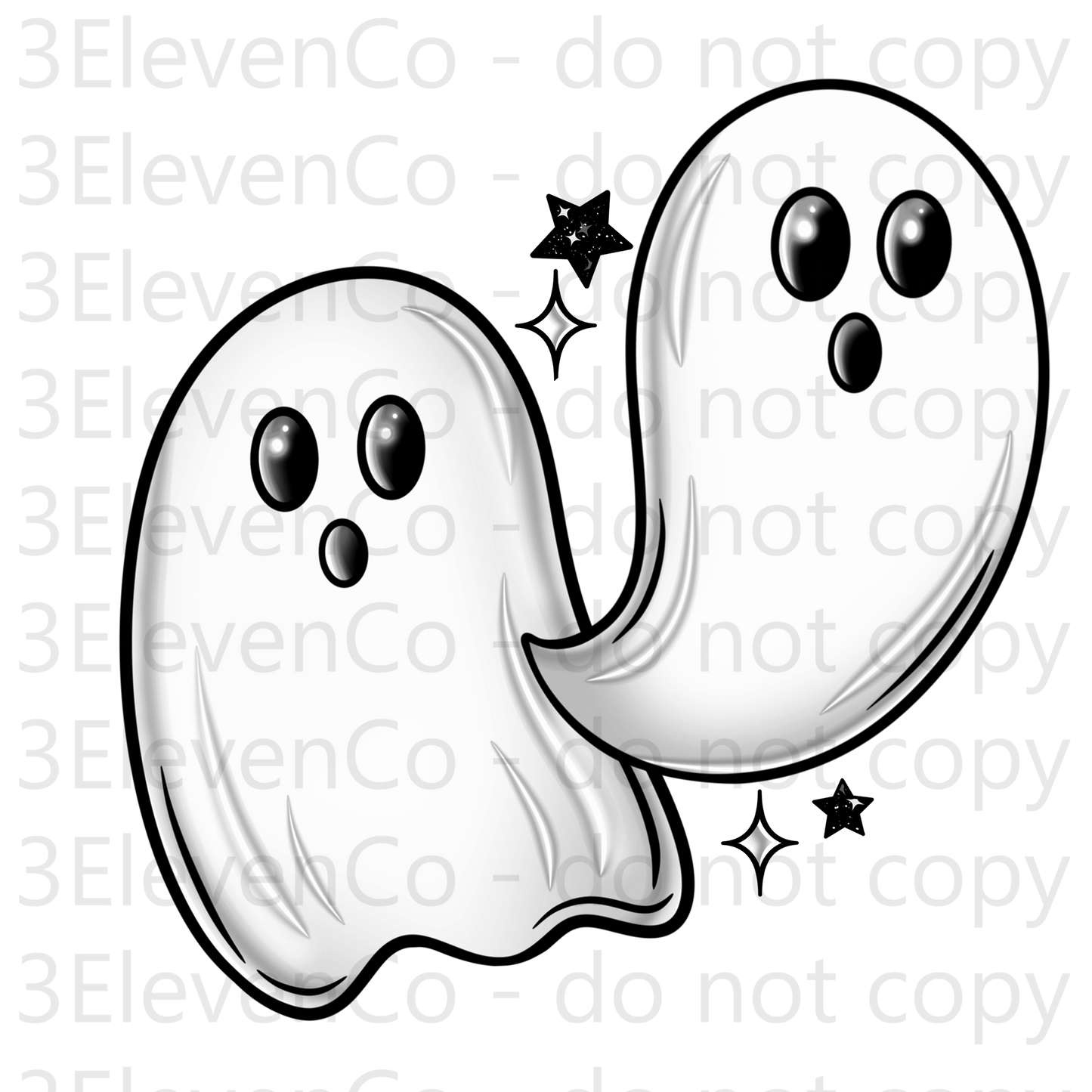 CS 2024 ghosties seamless vinyl sheet | decal | UV wrap | UV DTF