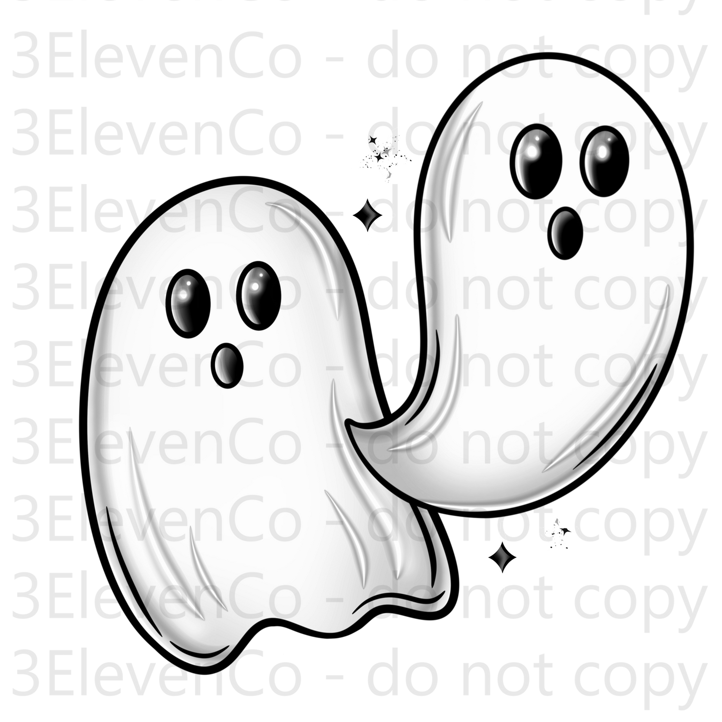 CS 2024 ghosties seamless vinyl sheet | decal | UV wrap | UV DTF