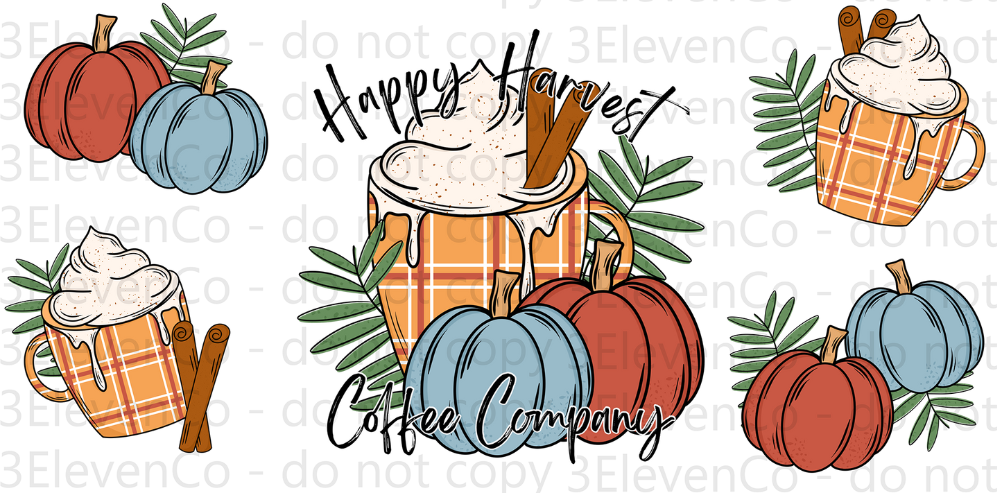 WD 2024 happy harvest vinyl sheet | decal | UV DTF | UV DTF cup wrap | DTF print