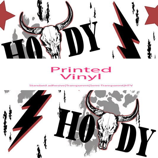 Howdy bolts & skull vinyl sheet