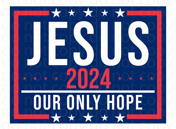 Jesus 2024 vinyl decal| UV DTF decal| DTF or sublimation print