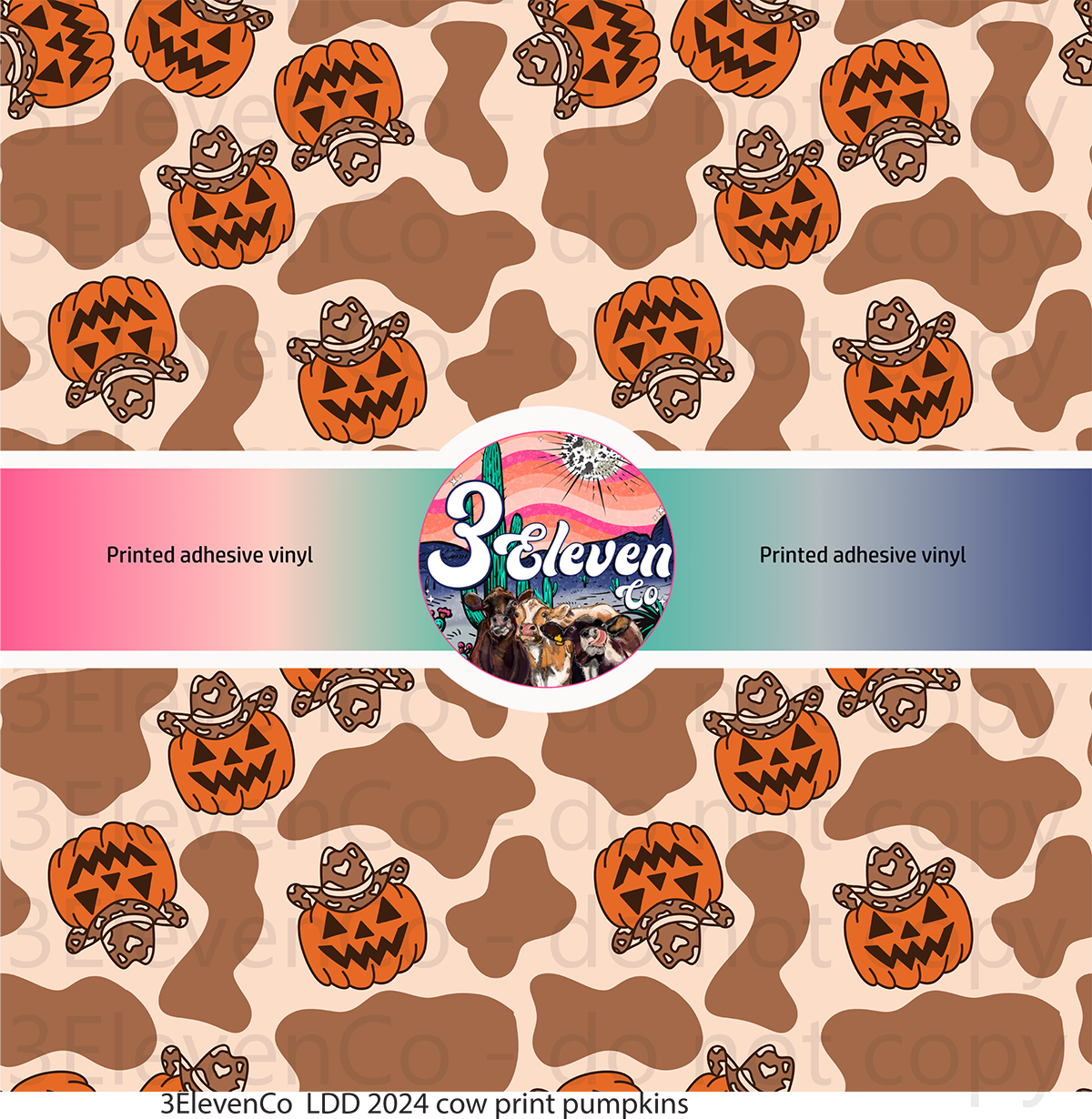 LDD 2024 cow print pumpkin vinyl sheet