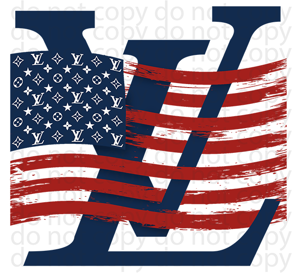 LV America vinyl decal| UV DTF decal| DTF or sublimation print