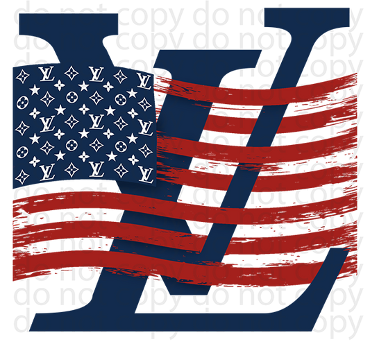 LV America vinyl decal| UV DTF decal| DTF or sublimation print