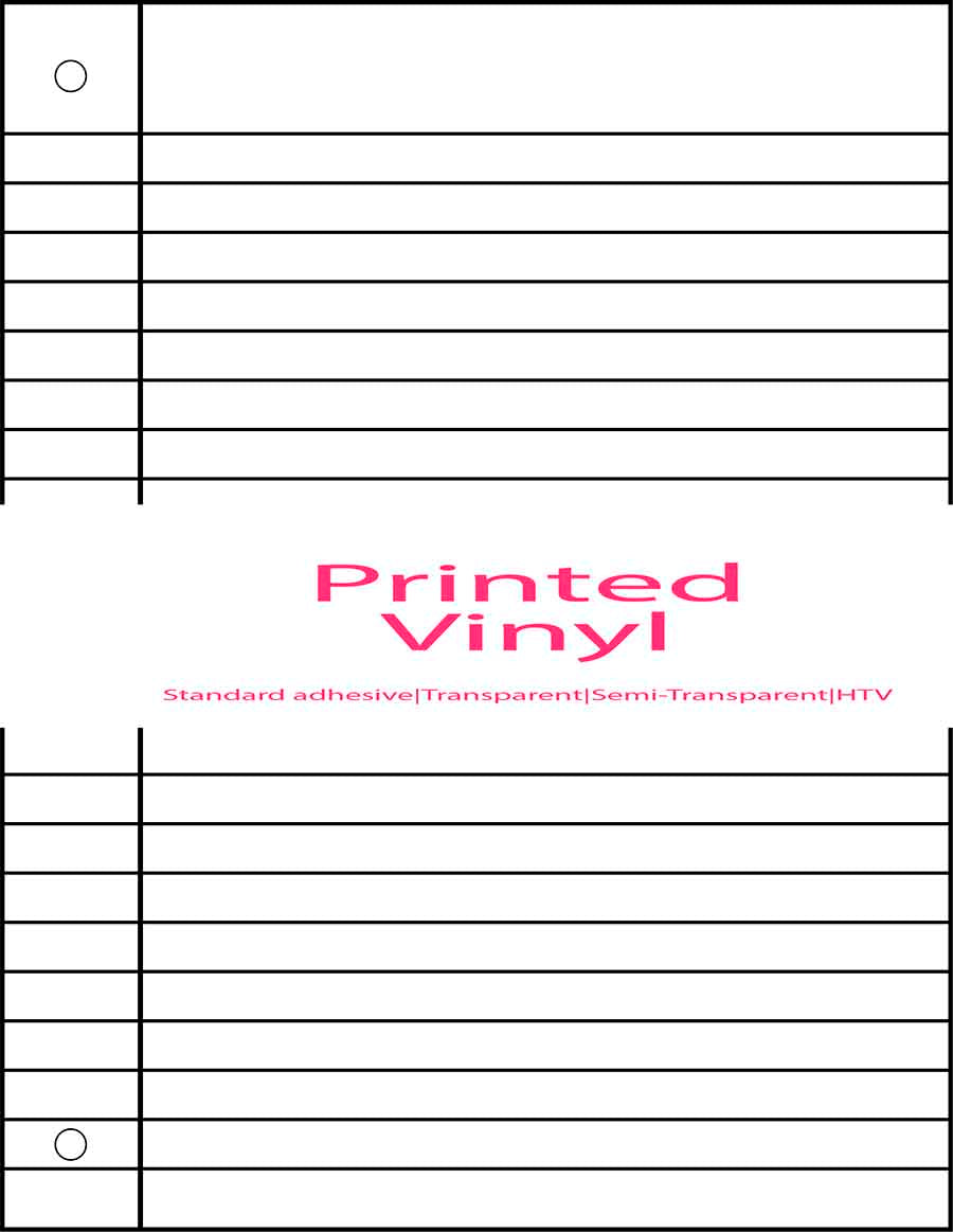 notebook paper vinyl sheet