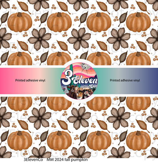 MM 2024 fall pumpkin vinyl sheet | decal | vinyl wrap | UV DTF cup wrap