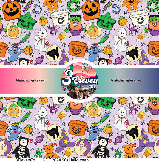 NDC 2024 90s Halloween vinyl sheet | decal | vinyl wrap | UV DTF cup wrap | DTF prints