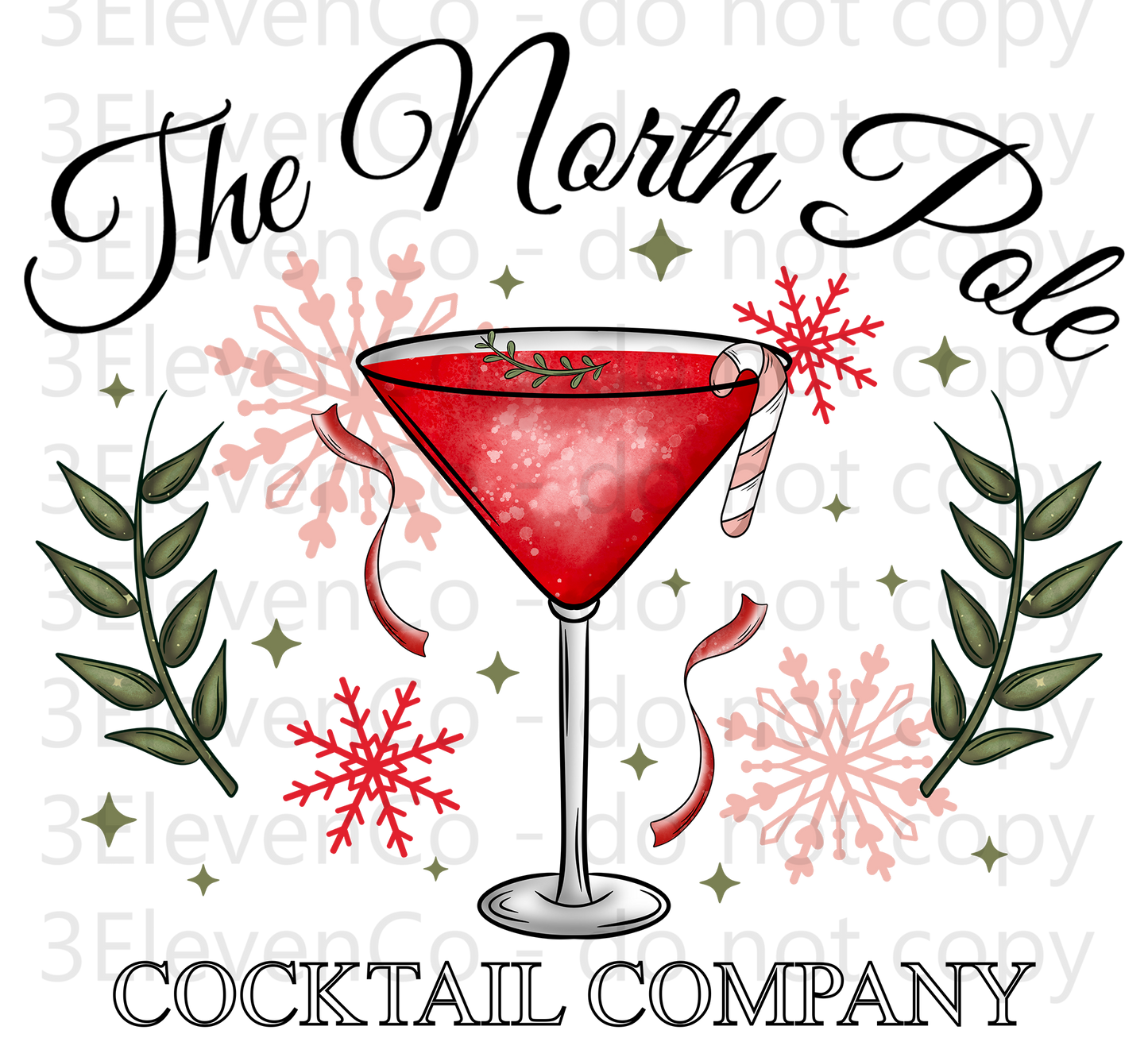 CS 2024 north pole cocktails decal | UV DTF | DTF