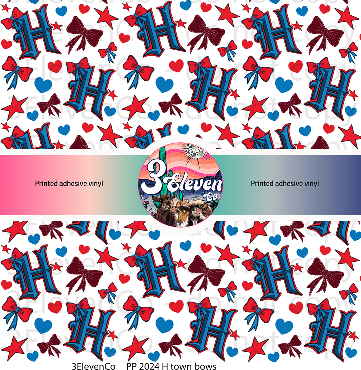 PP 2024 Htown bows vinyl sheet | element sheet | UV DTF