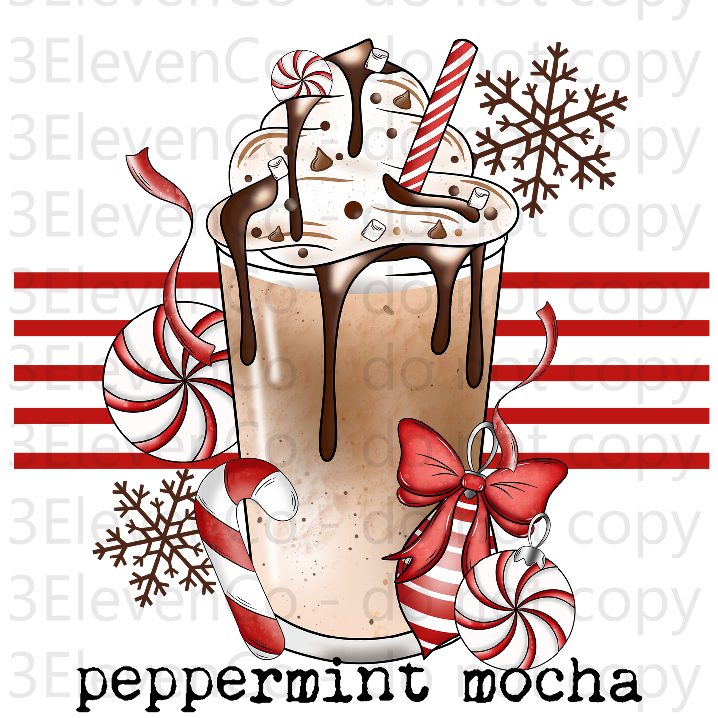 CS 2024 peppermint mocha decal | UV DTF | DTF