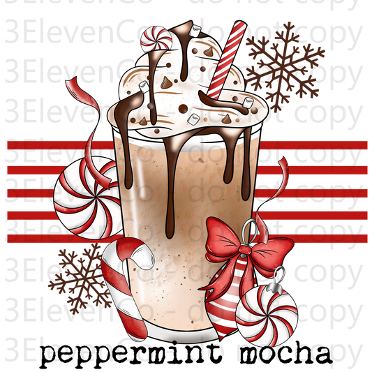 CS 2024 peppermint mocha decal | UV DTF | DTF