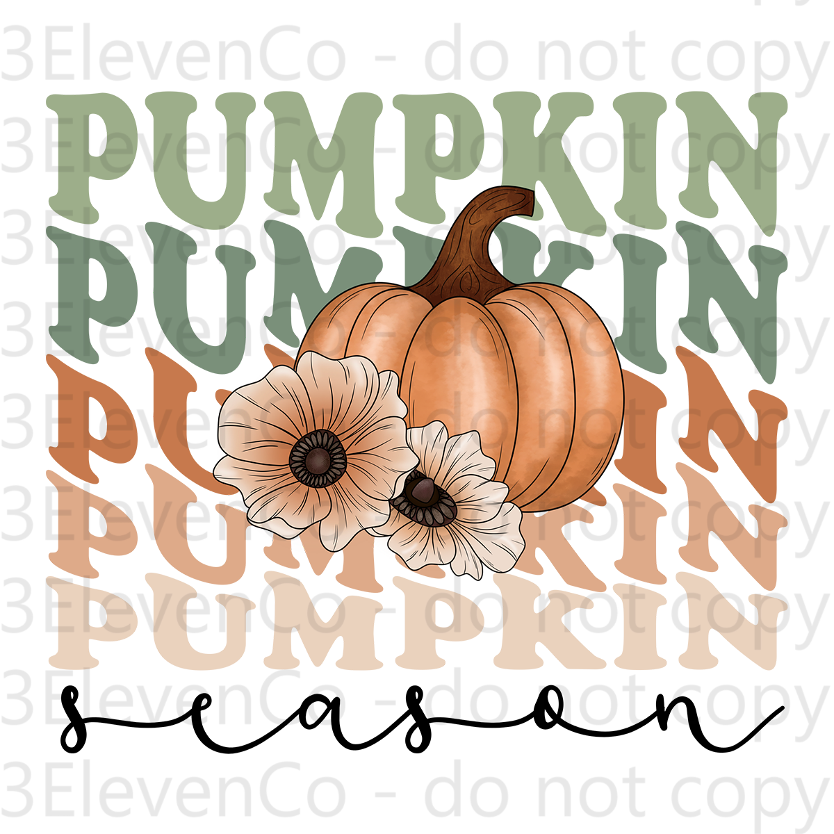 RPS 2024 pumpkin seamless vinyl sheet | decal | UV DTF decal | UV cup wrap | DTF print