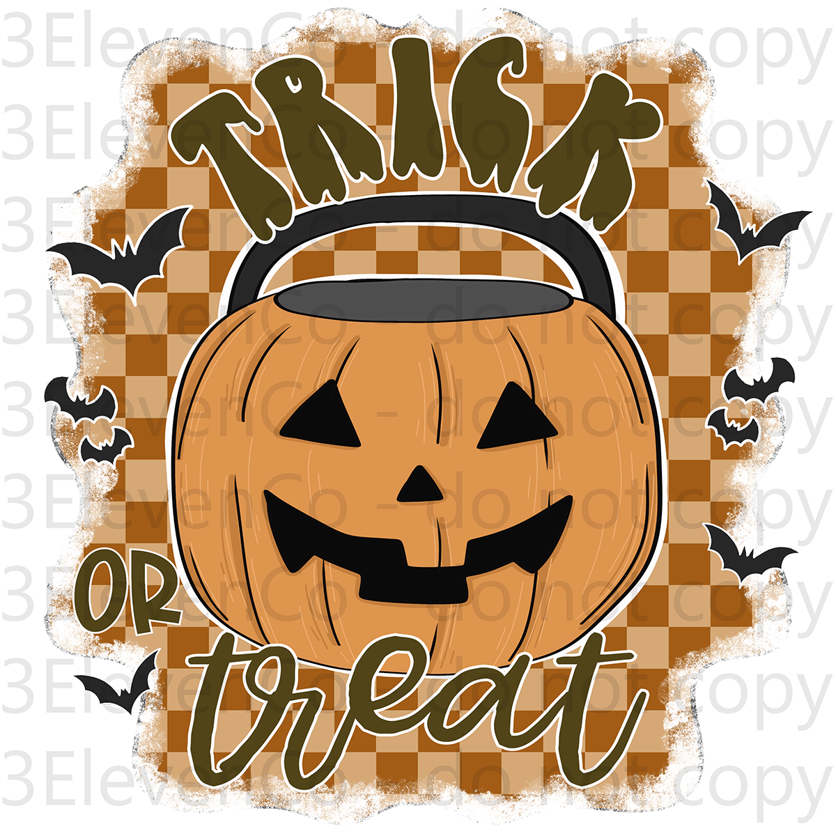 SD 2024 trick or treat check vinyl sheet | semi-transparent decal | UV DTF