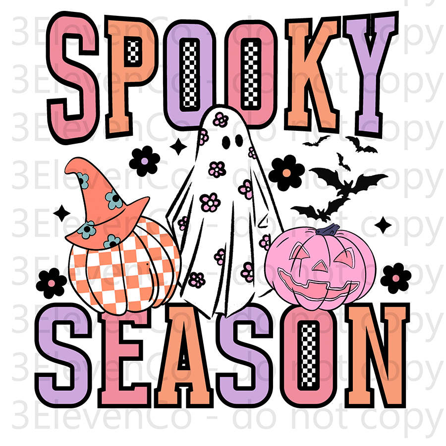 2024 SBB spooky season seamless vinyl sheet | decal | UV DTF decal | UV cup wrap