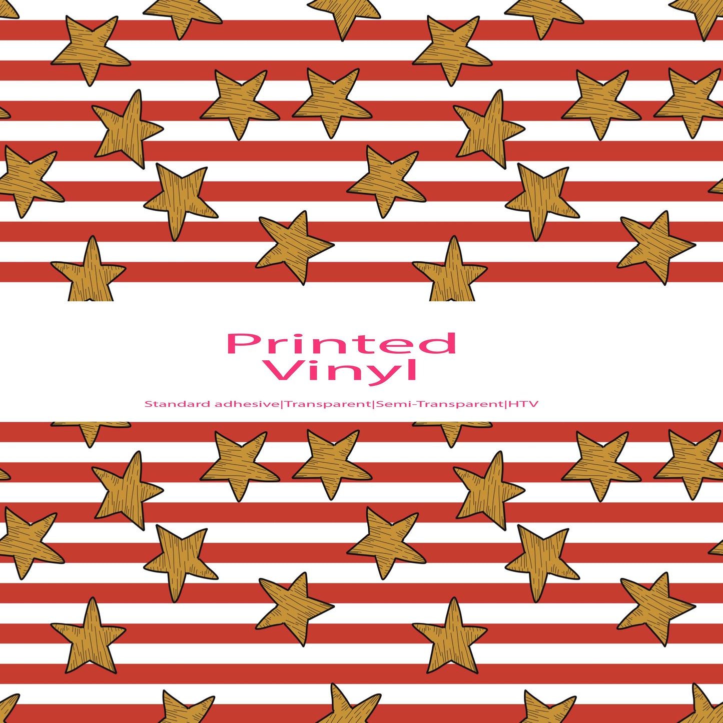 Gold stars and stripes vinyl sheet