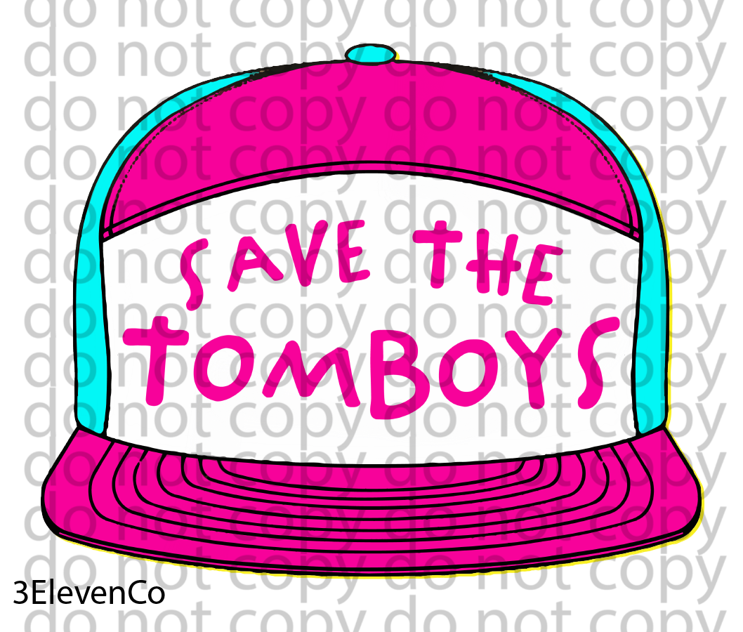 save the tomboy decal or sublimation print