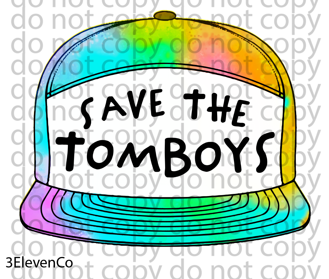 save the tomboy decal or sublimation print