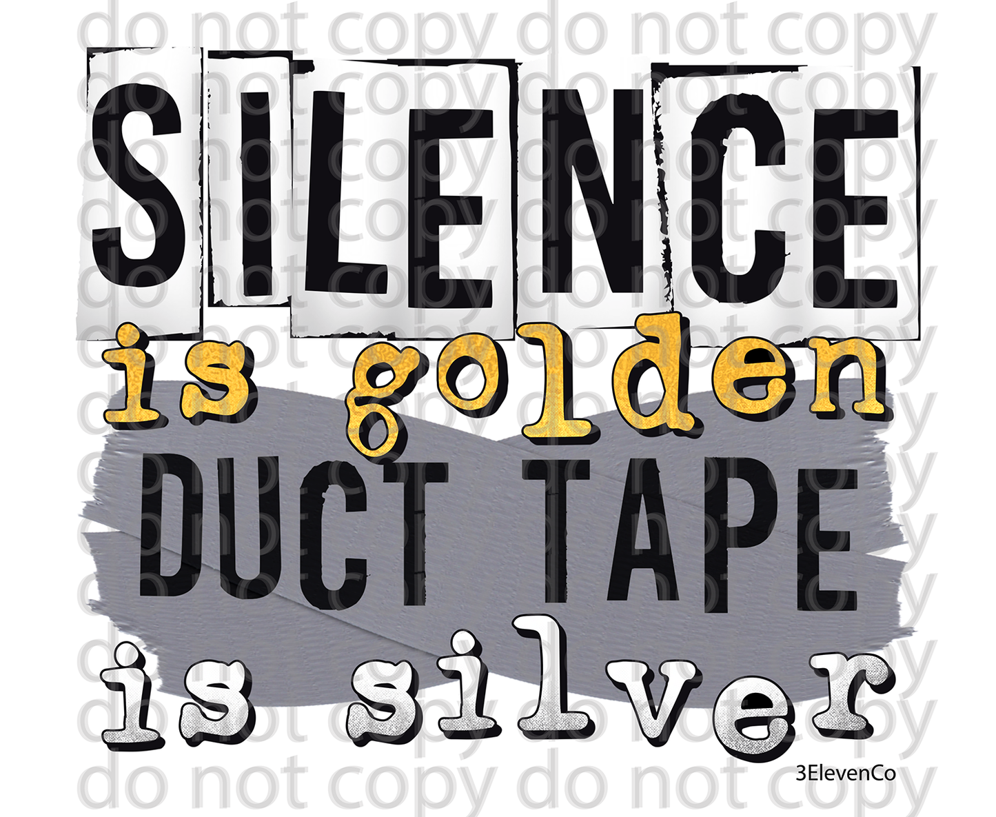 Silence is golden decal