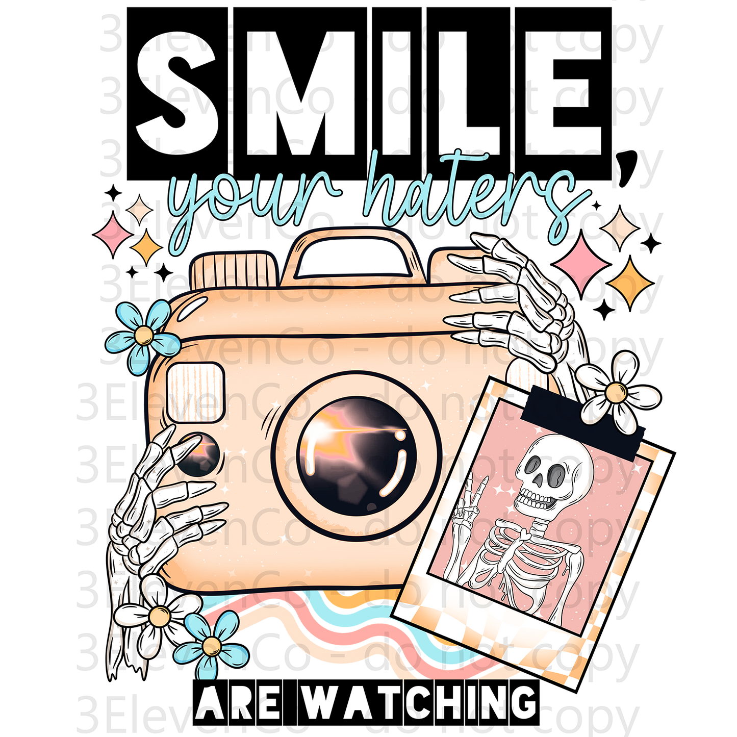 smile haters vinyl sheet | decal | UV wrap | tumbler wrap